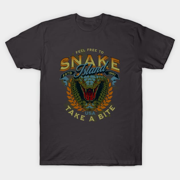 Snake Island cobra take a bite T-Shirt by SpaceWiz95